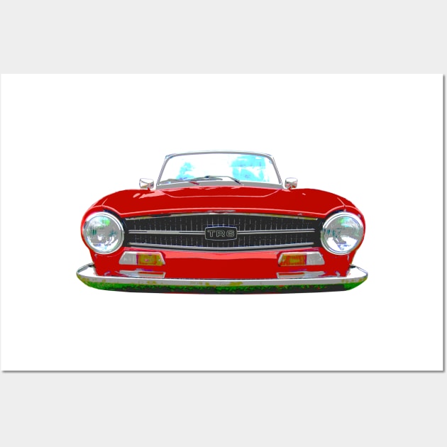 Triumph TR6 1970s classic British sports car red Wall Art by soitwouldseem